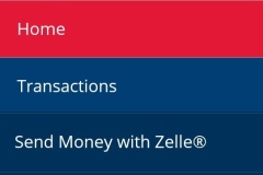 Step 1 - Use use bank/credit union app to Send money with Zelle